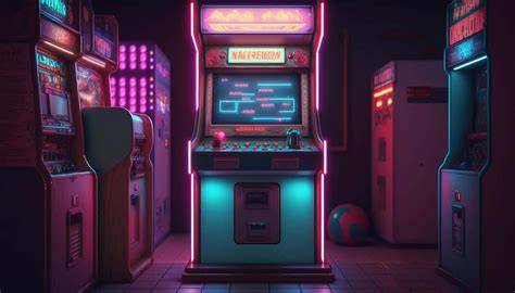 Download Neon Retro Arcade Room Wallpaper | Wallpapers.com