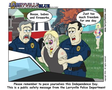 Larryville Blue Police Comic Independence