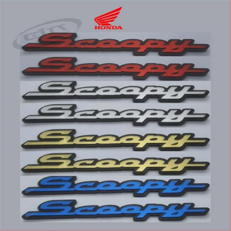 Jual Emblem Honda SCOOPY Timbul Logo 3D Motor Akrilik Variasi Latin