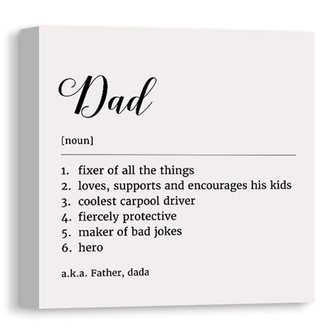 Dad Definition Canvas | Canvas Print | FOREVER.com