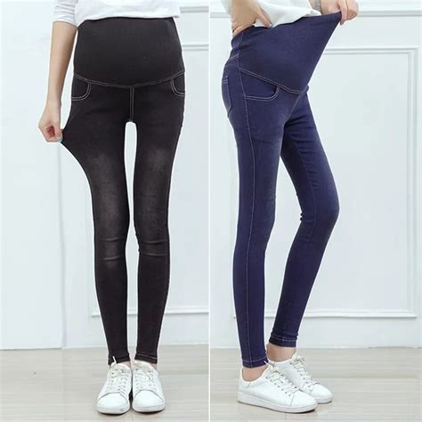 Aliexpress Buy Elastic Waist Maternity Jeans Pants Pregnant Women