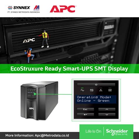 APC EcoStruxure Ready Smart UPS SMT Display Synnex Metrodata Indonesia