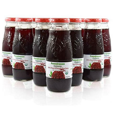 100 Pomegranate Juice 24 Pack 6 76fl Oz Usda Organic Certified Glass Bottle No Sugar