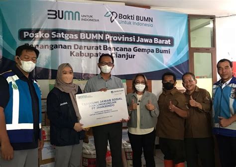 Jamkrindo Salurkan Bantuan Tanggap Darurat Gempa Cianjur Republika Online