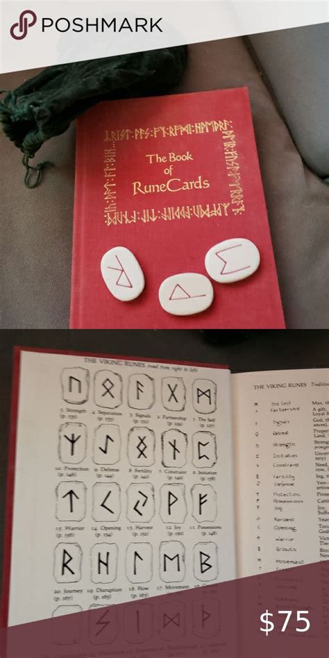 Vintage Book Of Rune Cards Bag Of Runes By Ralph Blum Vintage