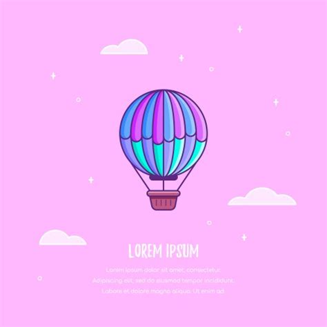 Vintage Type Design With Hot Air Balloon Vector Image