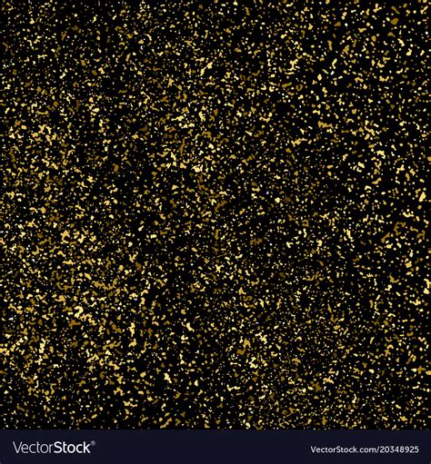 Gold Glitter Texture Isolated On Black Square Vector Image