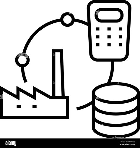 Asset Allocation Line Icon Concept Sign Outline Vector Illustration