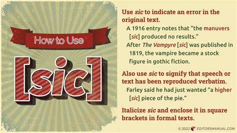 Sic What It Means And How To Use In Quoted Text The Editors Manual