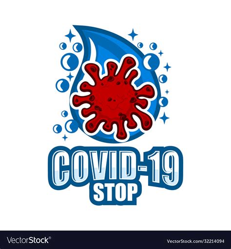 Modern covid-19 coronavirus logo Royalty Free Vector Image