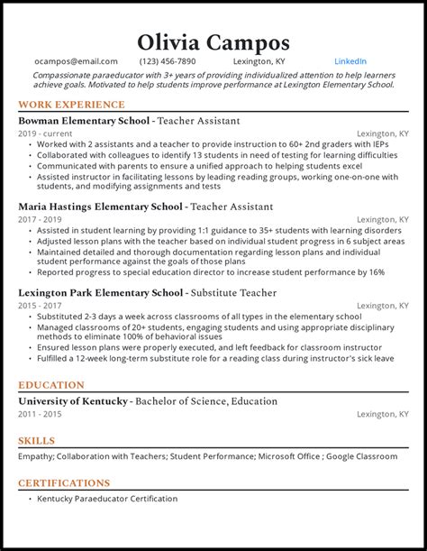 28 Teacher Resume Examples That Worked In 2024