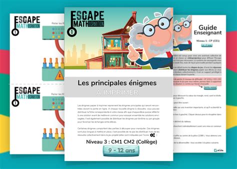 Notre Escape Game mathématique numérique Mon école