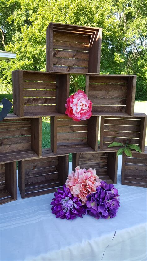 Rustic Wooden Crates X Rustic Cupcake Stand Wooden Crates Etsy