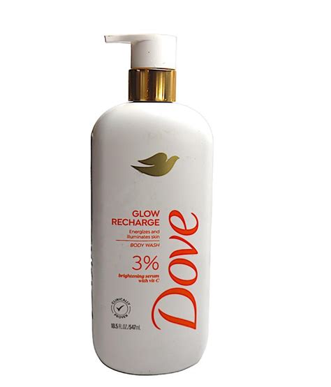 Dove Exfoliating Glow Recharge Body Wash 3 Brightening Serum Vitamin C