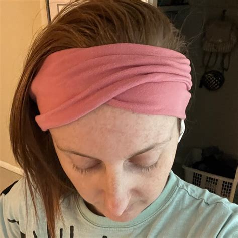 Blush Double Twist Headband Turban Headband Wide Headband Yoga Headband