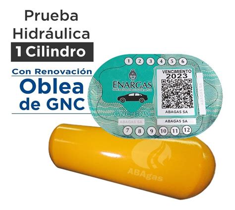 Prueba Hidraulica Gnc 1 Cilndro Con Oblea Incluida ABAGAS SA