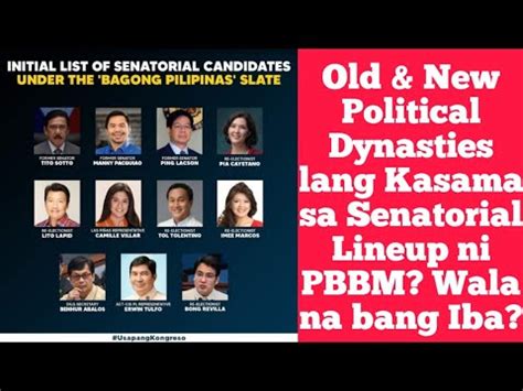 Sotto Lacson Pacquiao Revilla Tulfo Imee Tolentino Kasama Sa