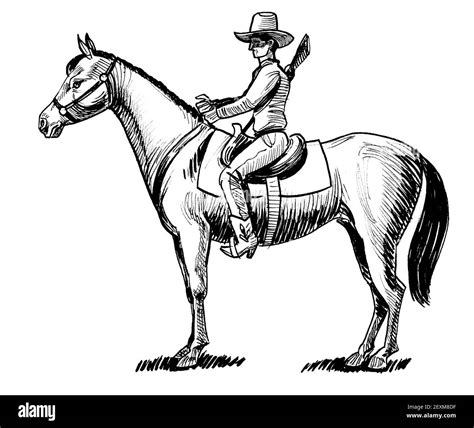 Black Cowboy Horse Cut Out Stock Images And Pictures Alamy