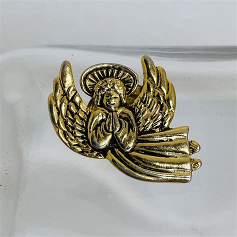 Small Praying Angel Pin Angel Tack Pin Angel Lapel Pin Etsy