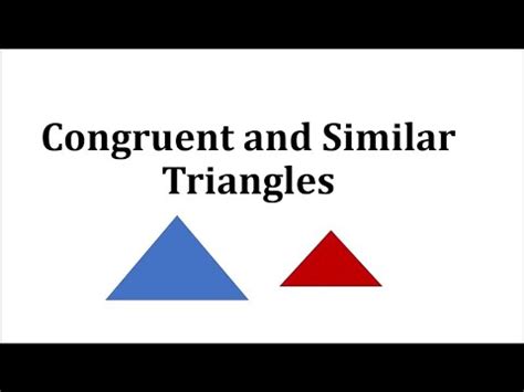 Congruent and Similar Triangles ( Video ) | Geometry | CK-12 Foundation