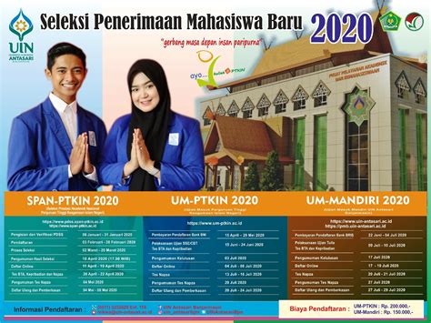 Brosur Seleksi Penerimaan Mahasiswa Baru Spmb Uin Antasari Tahun