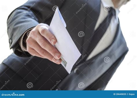 Man Giving Envelope Stock Image Image Of Lobby Bribery