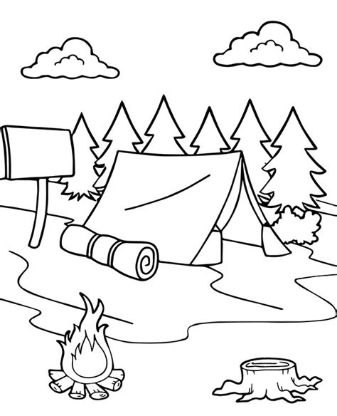 Best Ideas For Coloring Camping Coloring Pages For Preschool