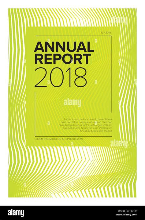 Vector Abstract Annual Report Cover Template With Sample Text And Abstract Lines Background