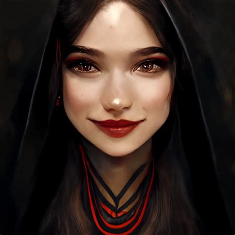 Portrait Dnd Character Female Darkness Wizard With Midjourney