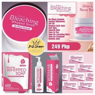 Rosmar Bleaching Whipped Scrub Kagayaku Soap Kagayaku Lotion Mild