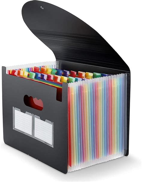 Expanding File Folder Accordian File Organizer with Cover/Portable A4 ...