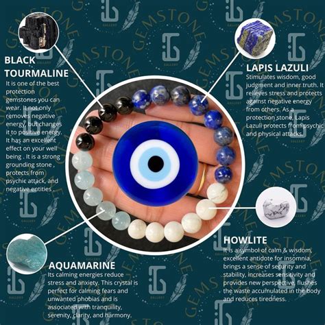 Evil Eye Bracelet Mm Aquamarine Lapis Lazuli Howlite Black