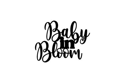 Baby In Bloom Sign Baby In Bloom Wall Sign Baby In Bloom Word Cut Out