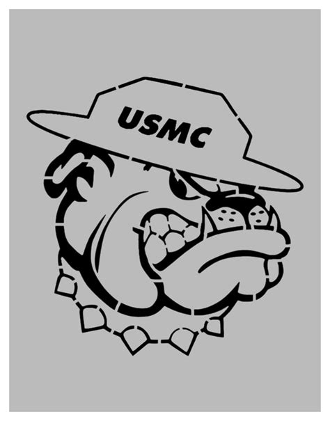 Usmc Sergeant Marine Bulldog Stencil Reusable Stencil 8