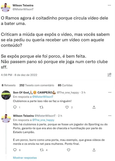 Ap S Partilha De V Deo Ntimo Wilson Teixeira Arrasa Gon Alo Ramos