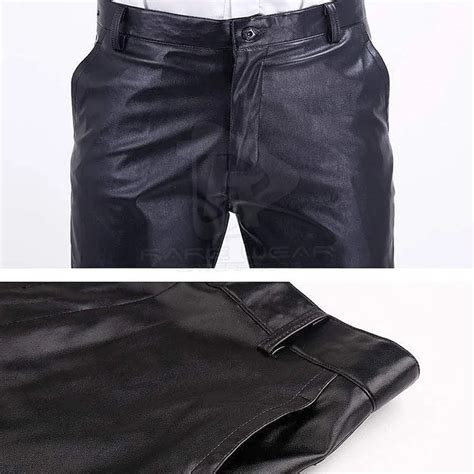 Mens Fashion Slim Fit Leather Pants High Quality Genuine Leather Men S Pant Sheep Skin Leather