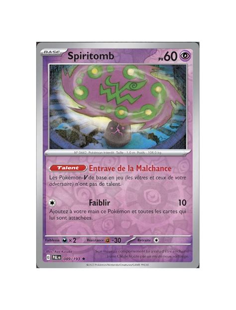 FR Pokémon Carte EV02 089 193 Spiritomb HOLO REVERSE