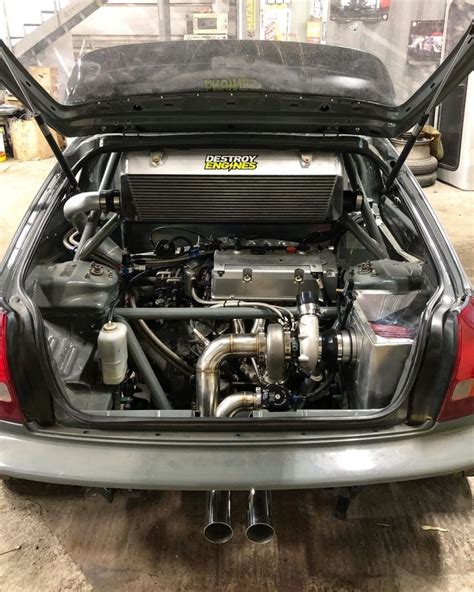 Rwd Civic With A Mid Engine Turbo K24 Inline Four