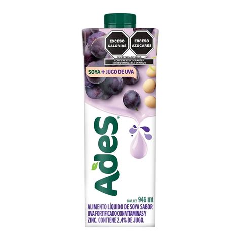 Alimento líquido de soya Ades sabor uva 946 ml Walmart