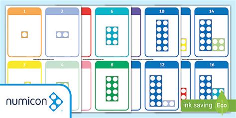 Numicon Shapes And Numbers To 20 Flashcards Twinkl