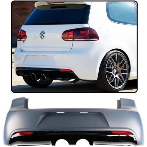 Parechoc Pare Choc Arriere Vw Golf Look R Diffuseur Noir Brillant