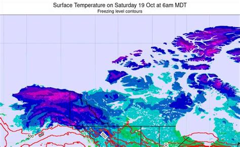 Northwest Territories Surface Temperature On Wednesday Aug At Pm Mdt