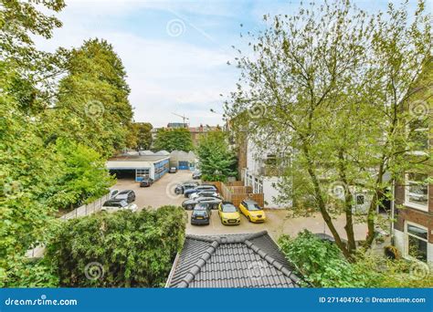 An Aerial View Of A Parking Lot With Cars Editorial Photography Image