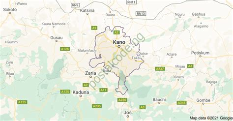 Kano State Postal Code/Zip Code List