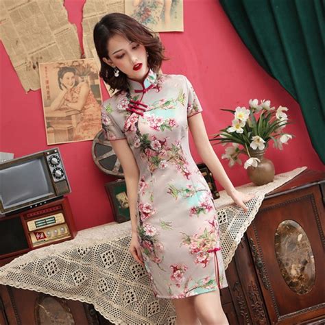 Chinese Dress Retro Traditional Oriental Qipao Dresses Model Show Drama