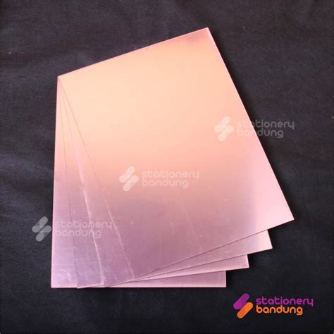 Jual Akrilik Acrylic Rose Gold Mirror Kaca Lembaran Tebal 2mm Ukuran A4