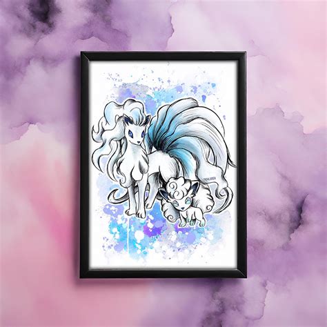Alolan Ninetales And Vulpix Print Galuxeh