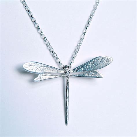 Dragonfly Necklace Sterling Silver Handmade Dragonfly Pendant Etsy