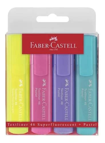 Marcador Resaltador Faber Castell Textliner 46 con diseño de Pastel de