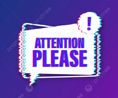 Attention Please Vector Hd Images Banner With Attention Please